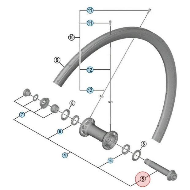 Axe De Moyeu Avant Shimano Dura Ace WH-R9100-C40 3 Axe De Moyeu Avant Shimano Dura Ace WH-R9100-C40