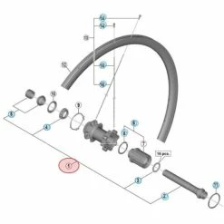 Axe Traversant Complet De Moyeu Arrière Shimano Ultegra FH-RS770