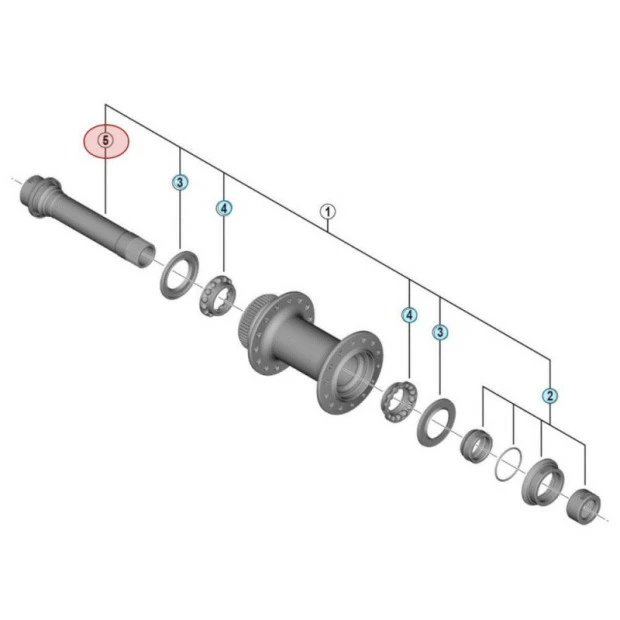 Axe Traversant Pour Moyeu Avant Shimano Ultegra HB-RS770 - 100x12 Mm 3 Axe Traversant Pour Moyeu Avant Shimano Ultegra HB-RS770 - 100x12 Mm