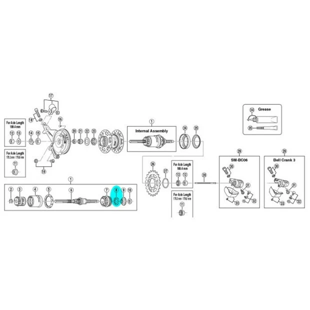 Bague 8 Billes 7/32 Shimano Y33R90210 Pour Moyeu SG-3C40 3 Bague 8 Billes 7/32 Shimano Y33R90210 Pour Moyeu SG-3C40