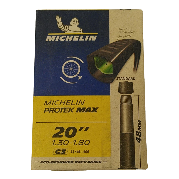Chambre à Air Michelin Proteck Max 20x1,30/1,80" (33/46-406) 3 Chambre à Air Michelin Proteck Max 20x1,30/1,80" (33/46-406)
